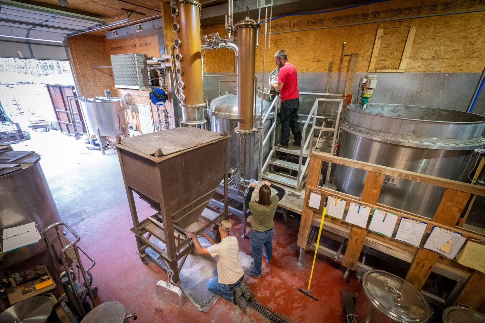 Working in the Distillery at Wood Hat Spirits