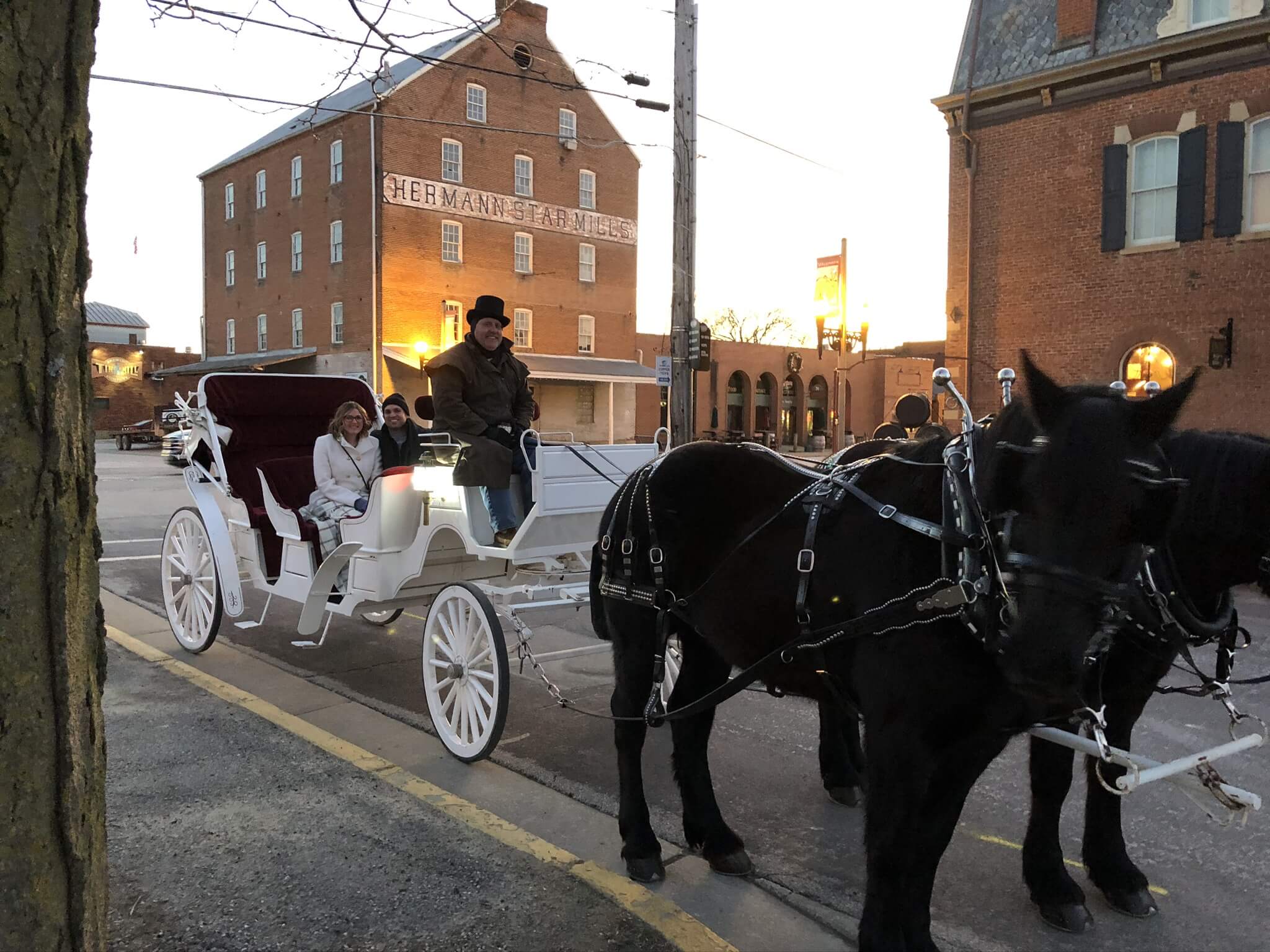 Holiday Carriage Ride in Hermann, Missouri