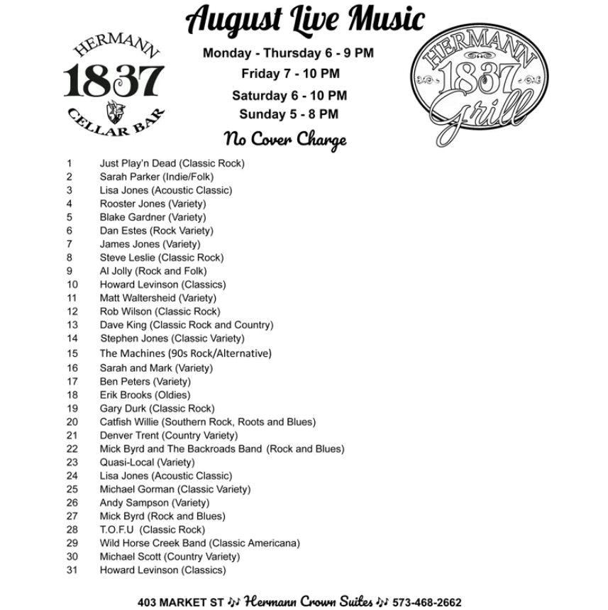 LIVE MUSIC AT 1837 CELLAR BAR!! LIVE MUSIC AT 1837 CELLAR BAR!!